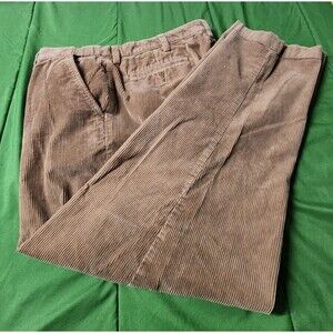 L.L. Bean Comfort Waist Straight Leg Men's Corduroy Pants Brown Size 36X32